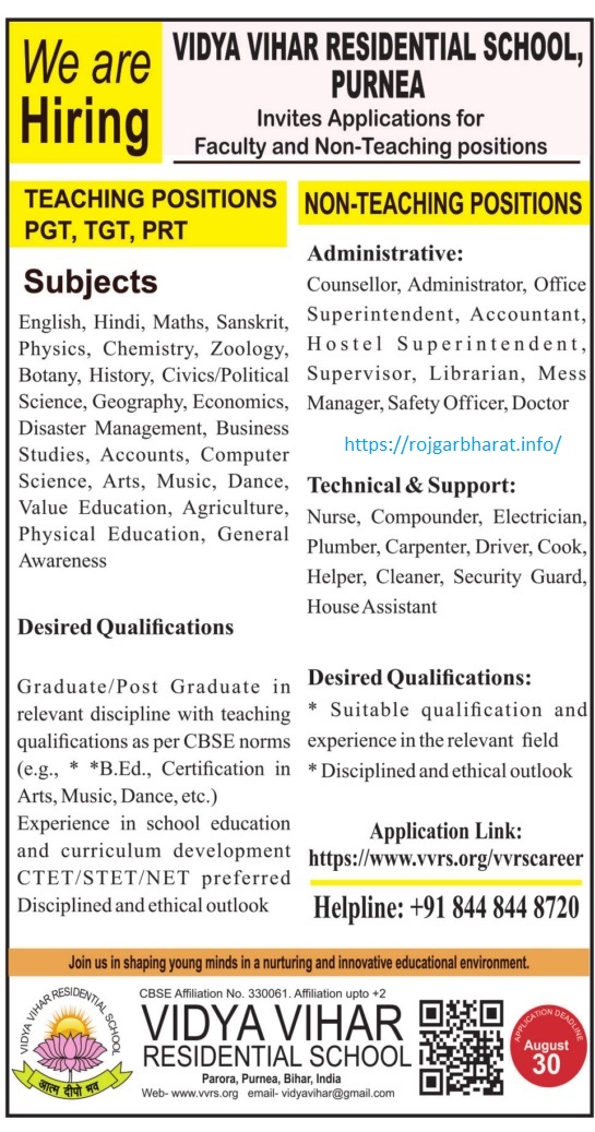 VVRS Teaching and Non-Teaching Faculty Recruitment Job 2024