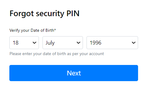 Enter Date of Birth 