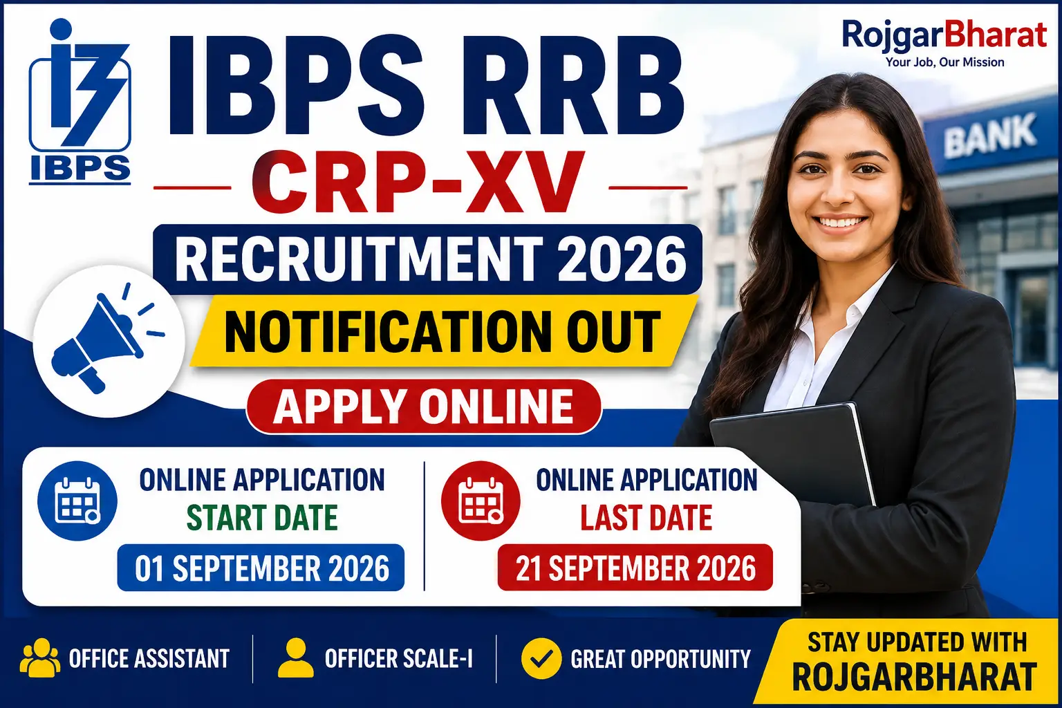 IBPS RRB CRP-XV Recruitment 2026 Notification Out – Apply Online
