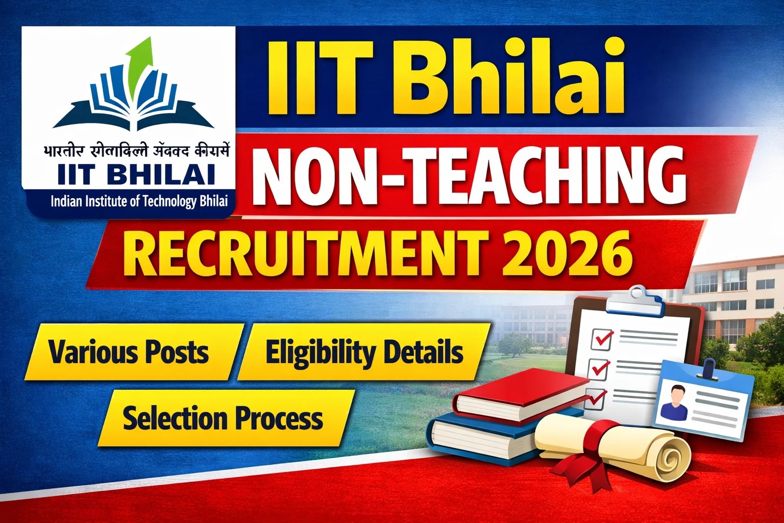IIT Bhilai Non Teaching Recruitment 2026