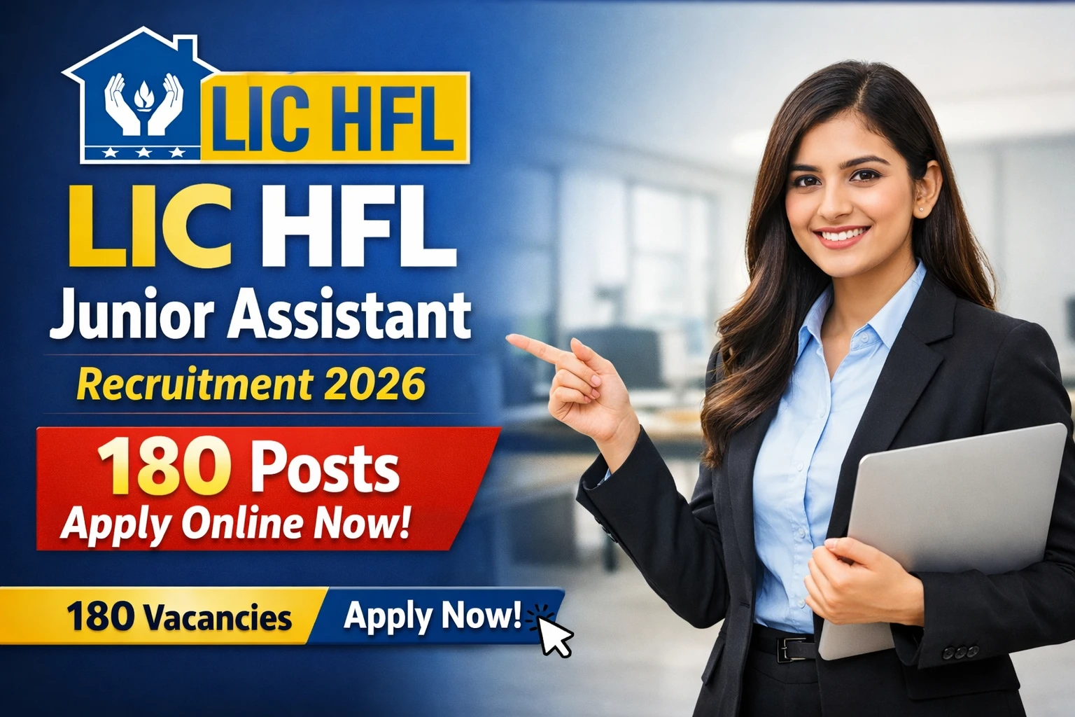 LIC HFL Junior Assistant Recruitment 2026: 180 Posts, Apply Online Now