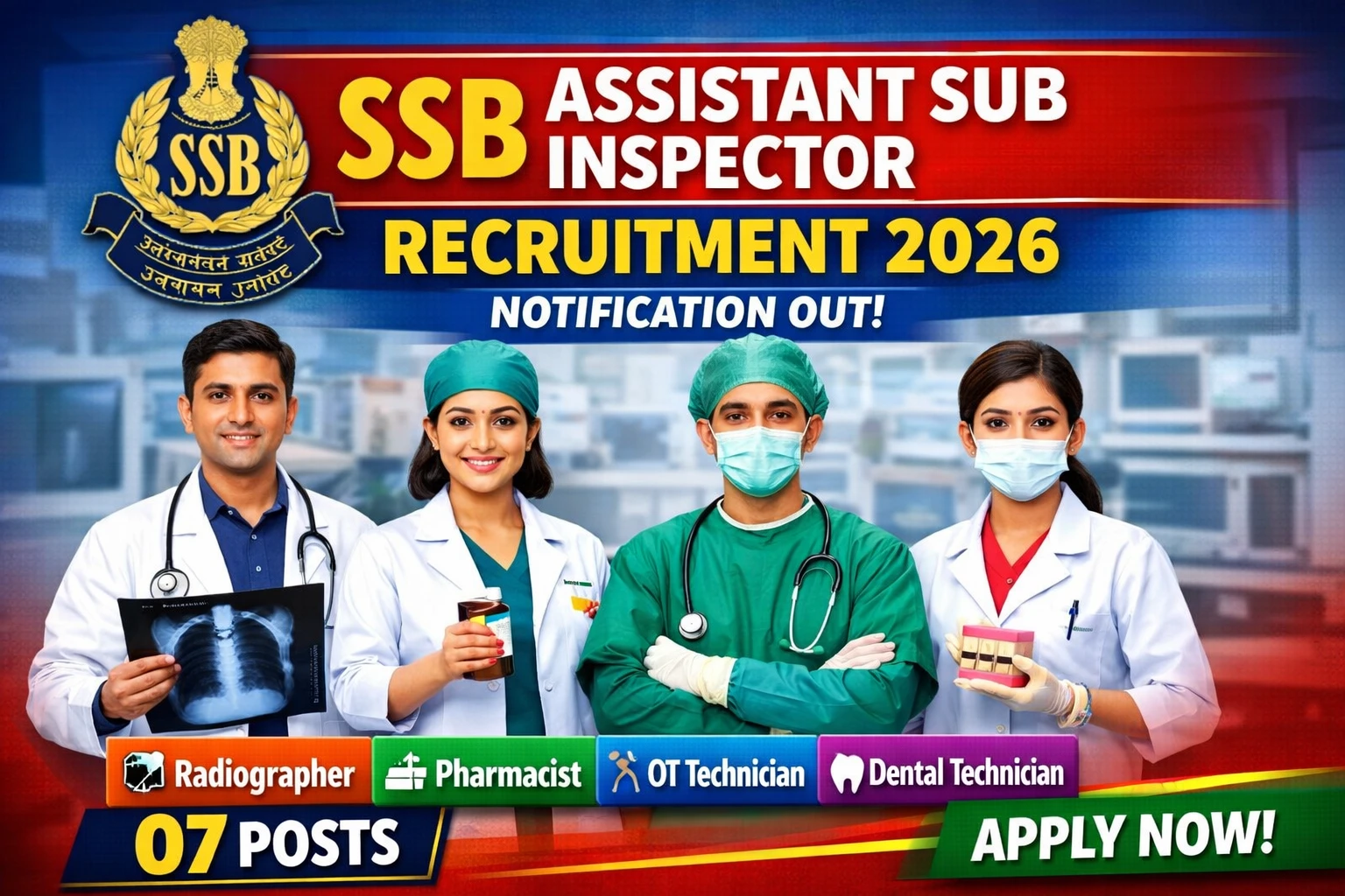 SSB Assistant Sub Inspector Recruitment 2026 Notification Out for 07 Posts