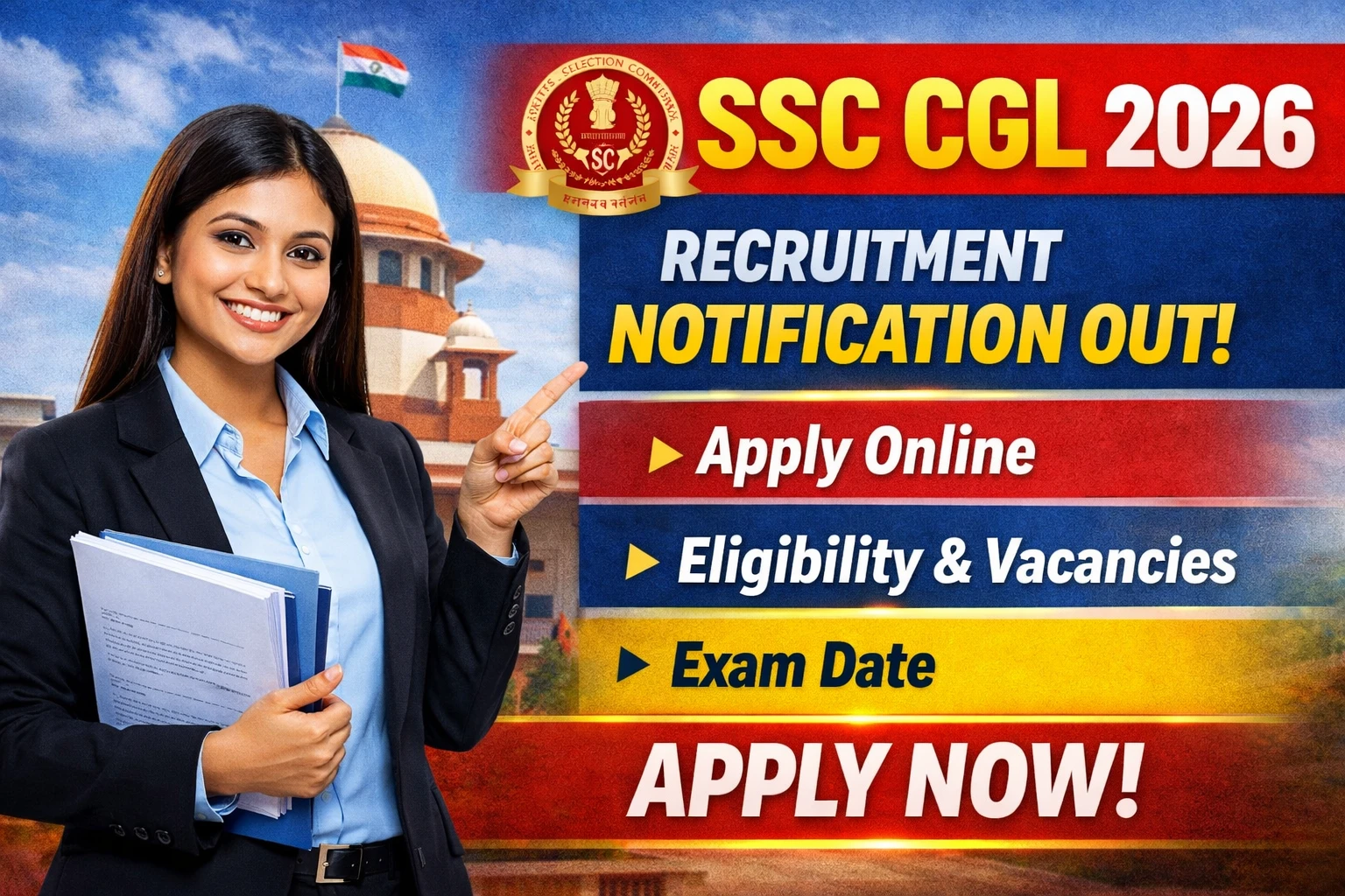 SSC CGL Recruitment 2026 Notification Out: Check Full Details