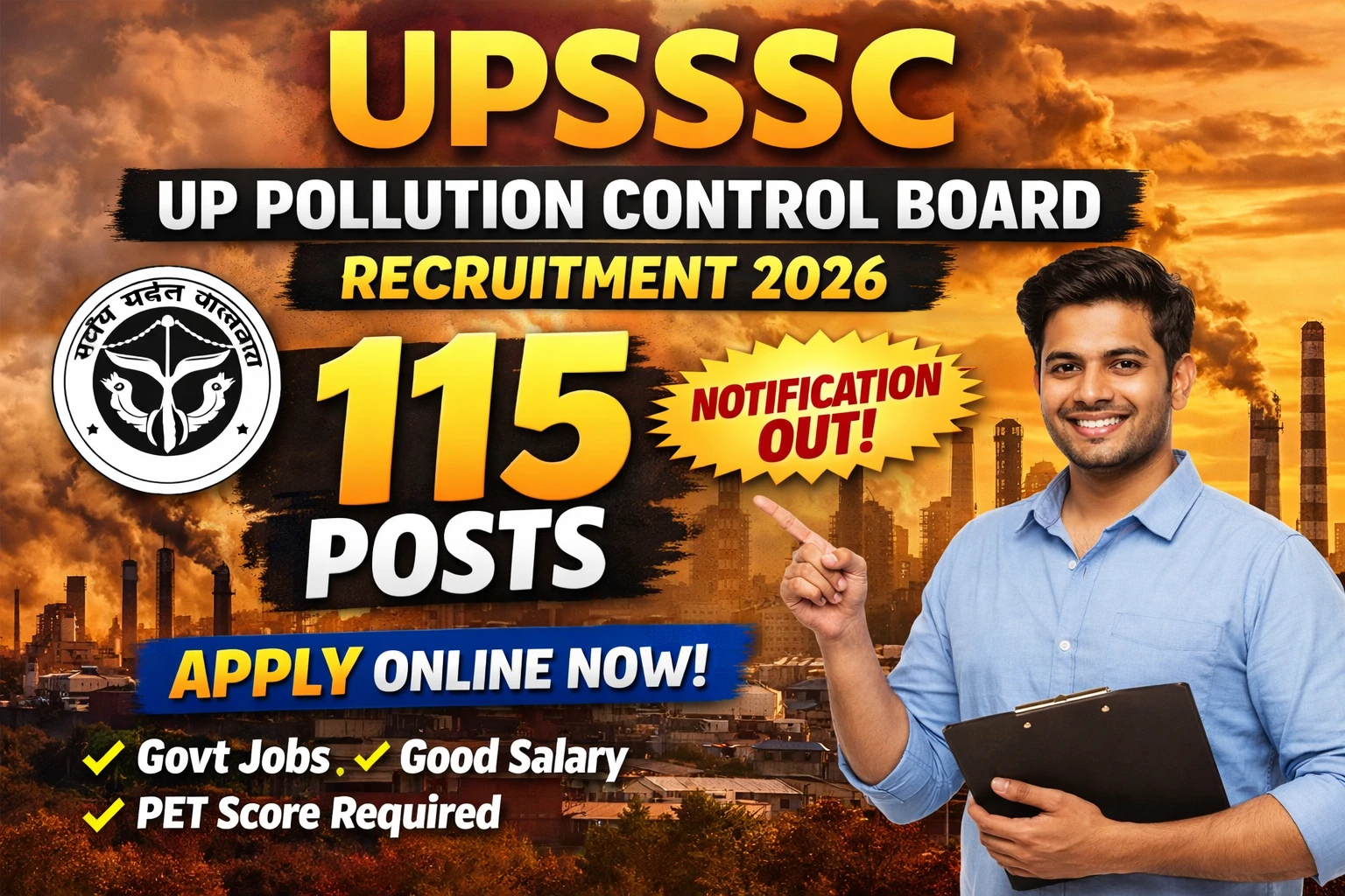 UPSSSC UP Pollution Control Board Recruitment 2026 Notification Out for 115 Posts